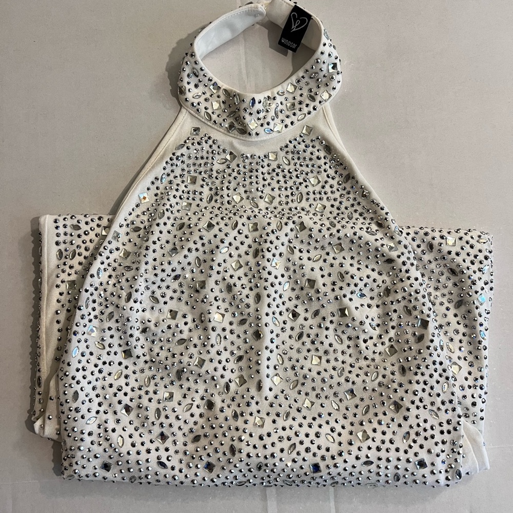 Sparkling White Halter Top